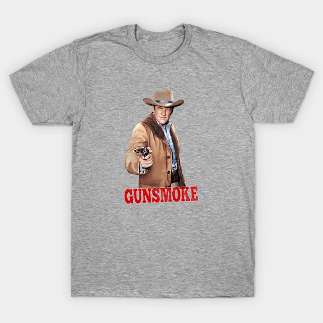 Gunsmoke - Matt Dillon - Gun - 50s Tv Show T-Shirt by wildzerouk